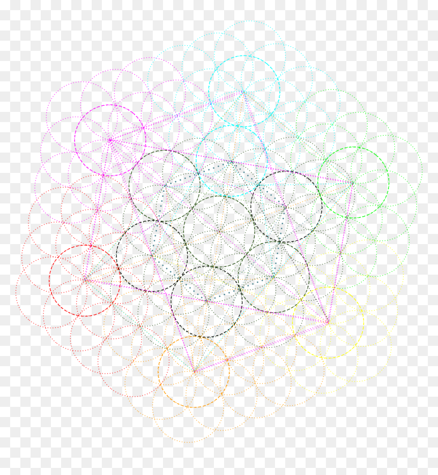 Metatrons Cube 3 Clip Arts - Circle, HD Png Download - metatron's cube png