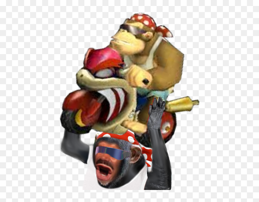 Sticker Risitas Eussou Singe Funky Kong Donkey Dk Mario - Funk Kong Mario Kart, HD Png Download - funky kong png