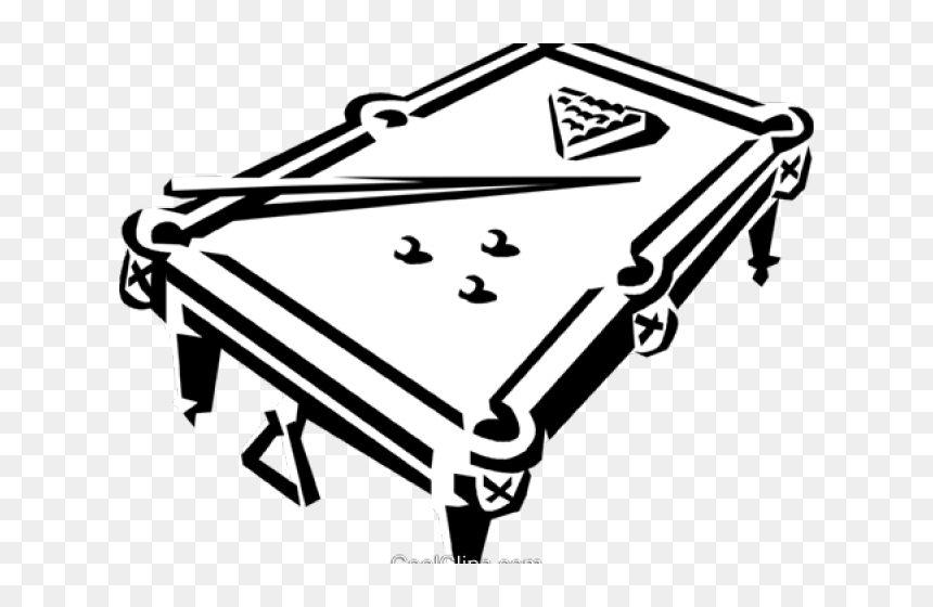 Drawn Table Clipart Vector - Cue Sports, HD Png Download - billiards png