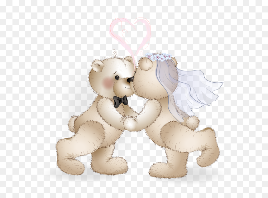 Wedding Bears Clipart, HD Png Download - novios png