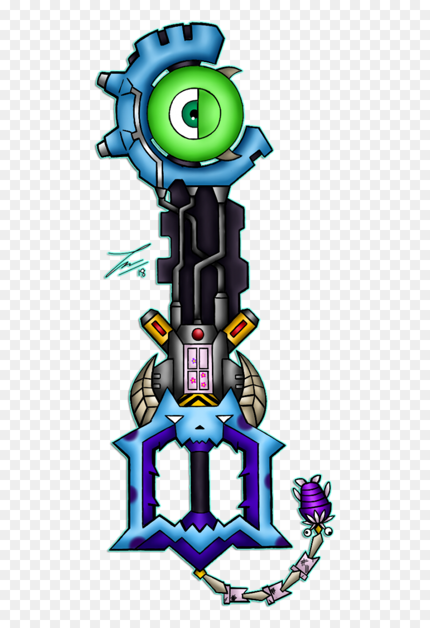 Scream Machine - Monsters Inc Keyblade, HD Png Download - scream emoji png