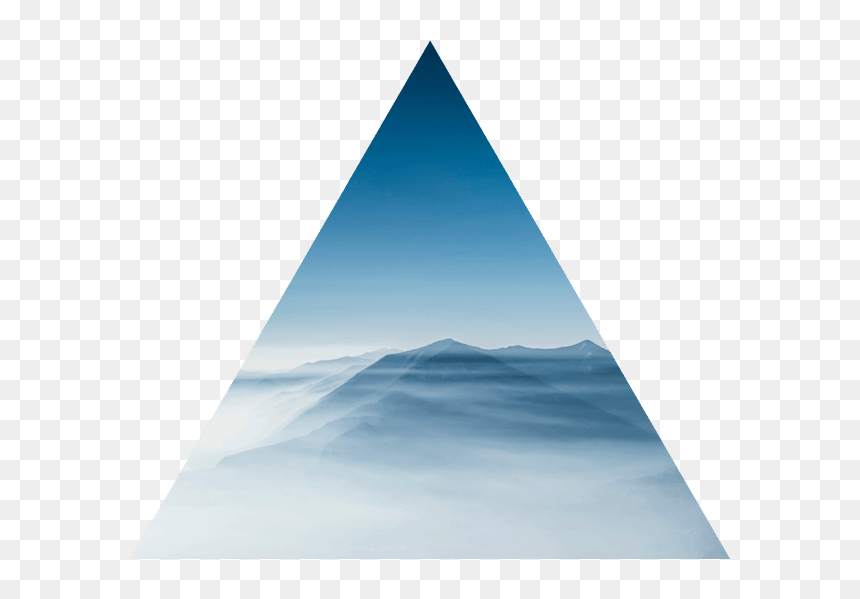 Triangle Blue Mist Over Mountain Peak - Summit, HD Png Download - blue mist png