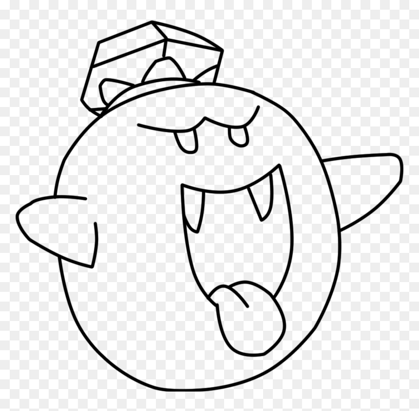 Fire Clipart Black And White Free Collection - King Boo Black And White Png, Transparent Png - king boo png