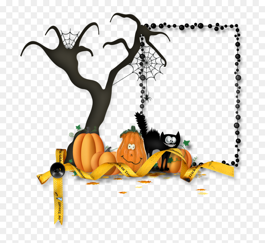 Png Transparent Halloween Background Hd - Cornice Halloween, Png Download - halloween background png