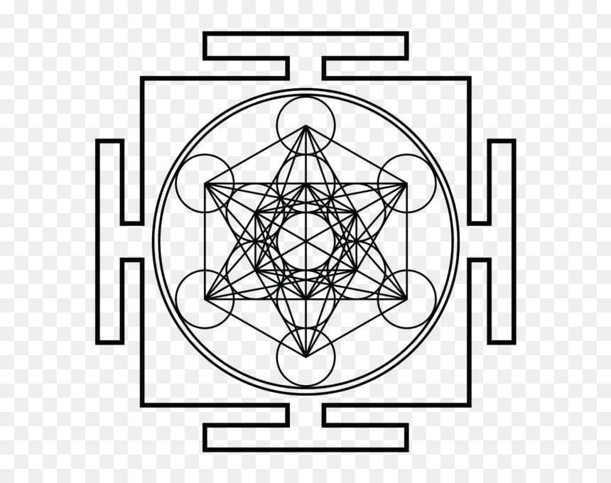 Bleed Area May Not Be Visible - White Metatron's Cube Transparent, HD Png Download - metatron's cube png