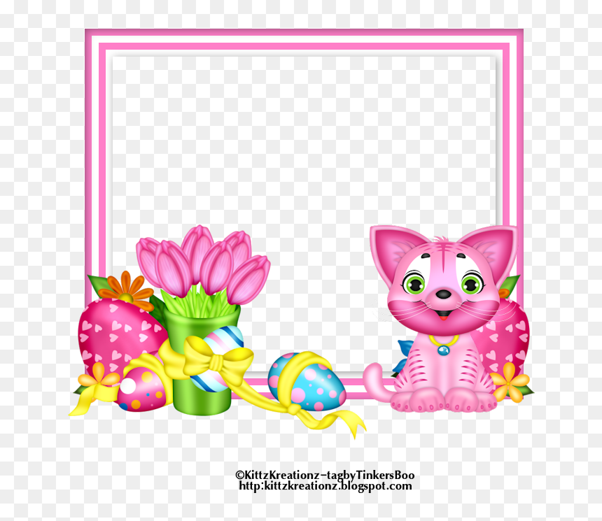 Pink Easter Frame Cluster , Png Download, Transparent Png - easter frame png