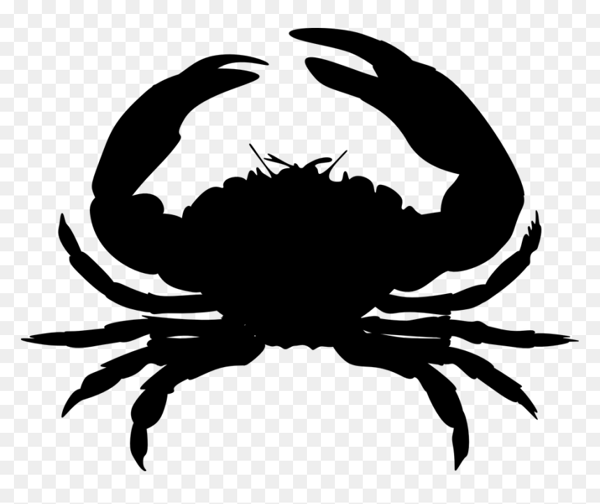 Crab Clipart Black, HD Png Download - cancer zodiac png