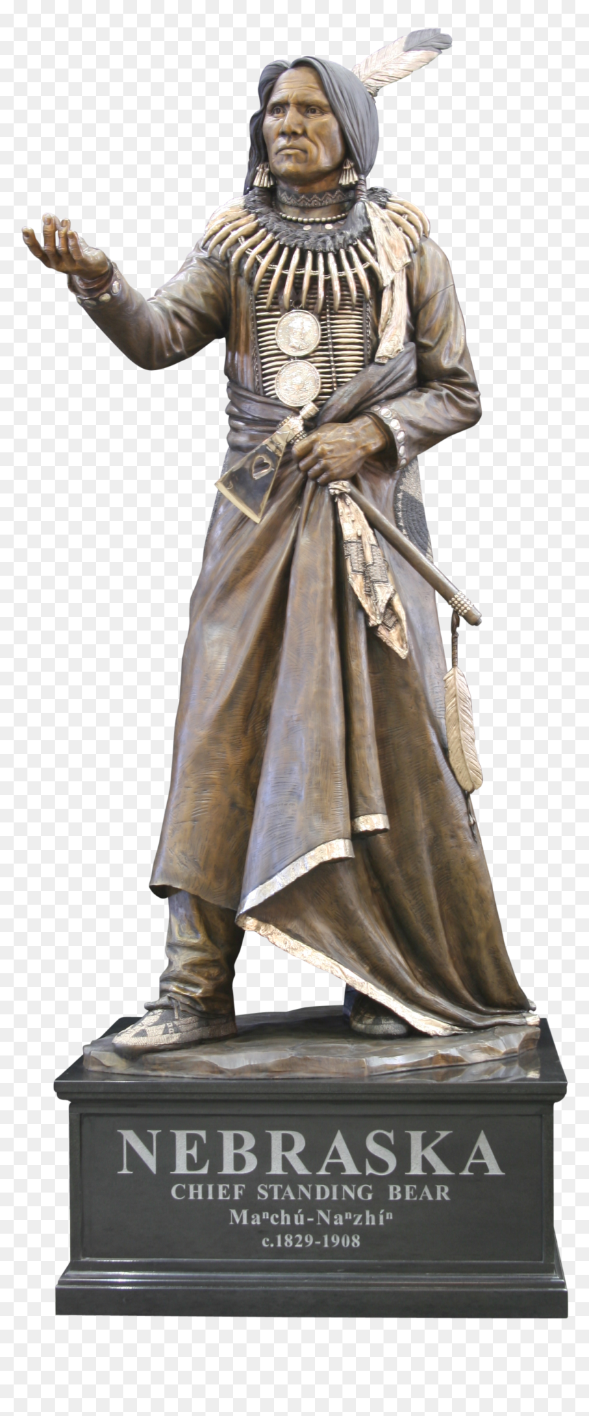 Chief Standing Bear Statue, HD Png Download - standing bear png