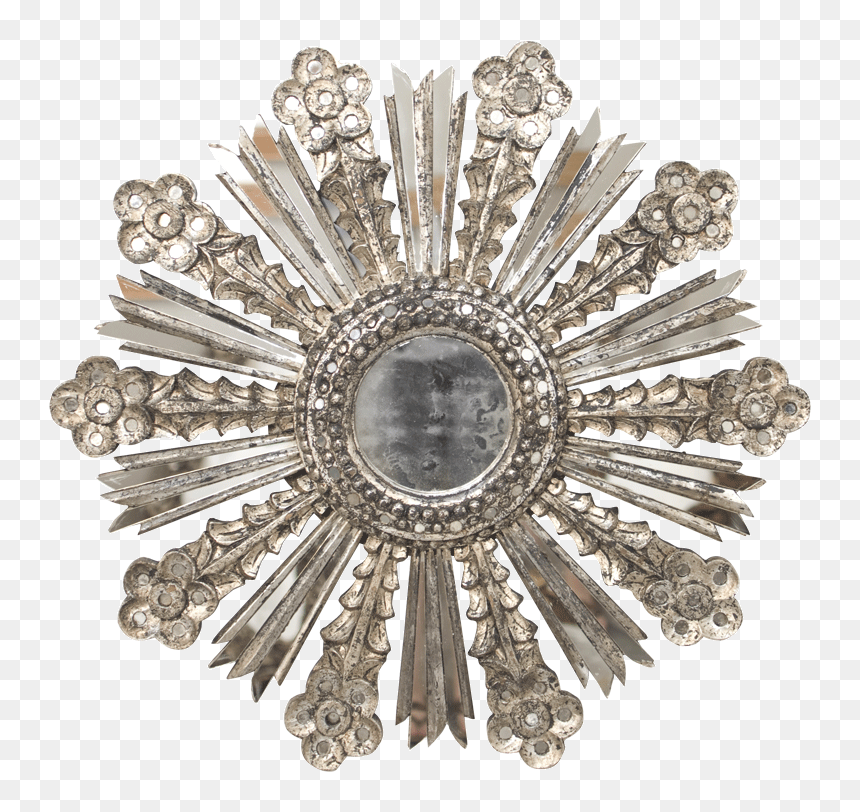 Worlds Away Champagne Silver Leaf Starburst Mirror - Mirror, HD Png Download - gold starburst png