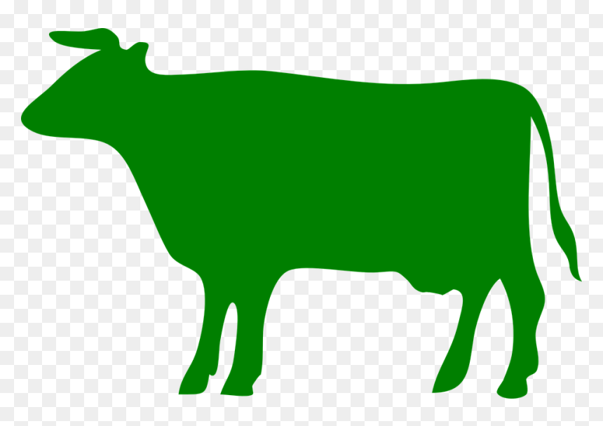Cow Silhouette, HD Png Download - cow vector png