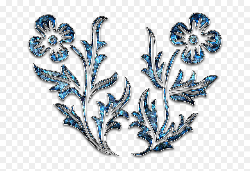 Decor, Ornament, Jewelry, Star, Glitter, Drop, Flower - Wappen Blumen, HD Png Download - glitter star png
