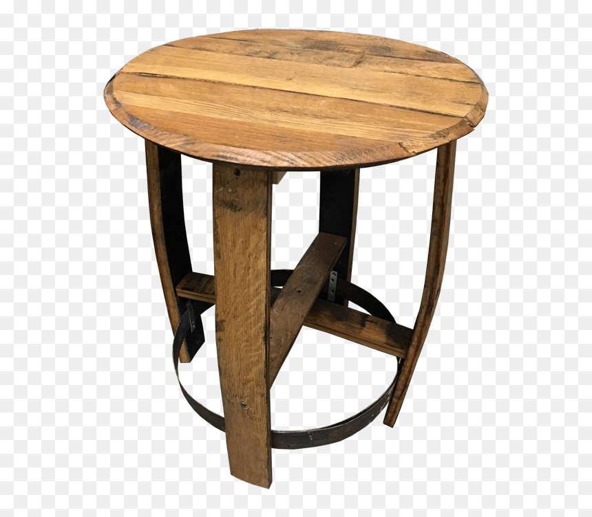Bourbon Barrel Side Table - Side Table On Transparent Background, HD Png Download - end table png