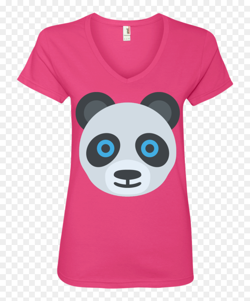Panda Face Emoji Ladies - T-shirt, HD Png Download - panda emoji png