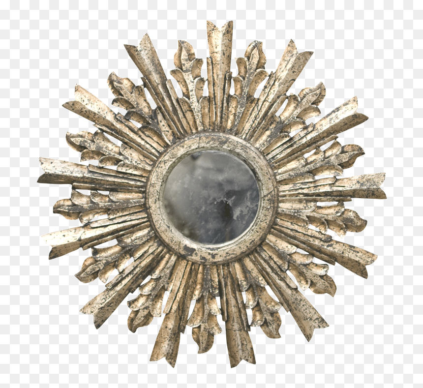 Toledo Gold Leaf Starburst Mirror - Mirror, HD Png Download - gold starburst png