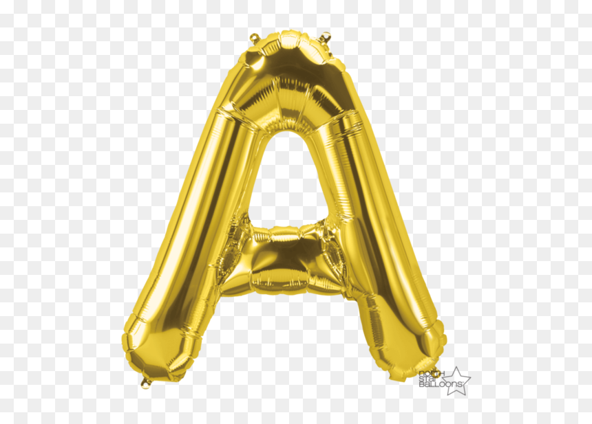Golden Balloon A Letter, HD Png Download - gold streamers png