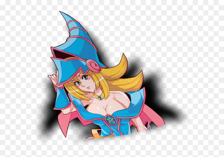 Dark Magician Girl Peeker Sticker - Cartoon, HD Png Download - dark magician girl png
