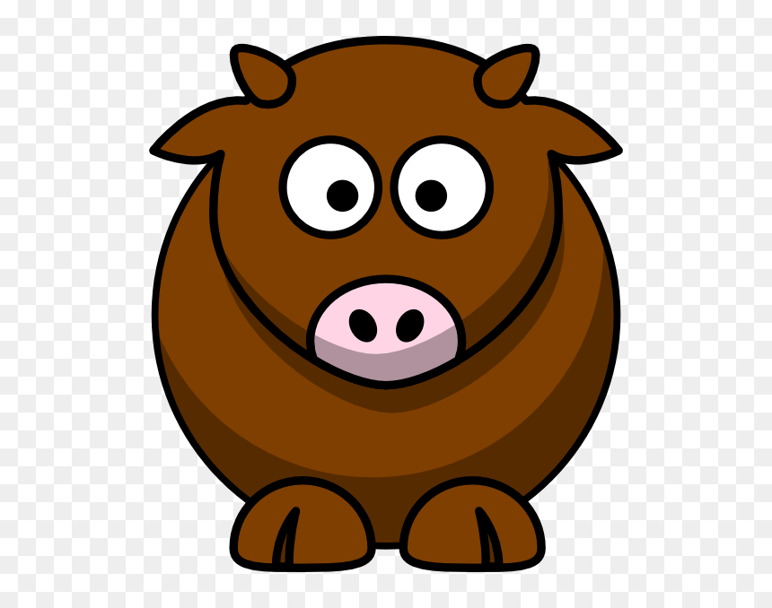 Brown Cow Clipart, HD Png Download - cow vector png