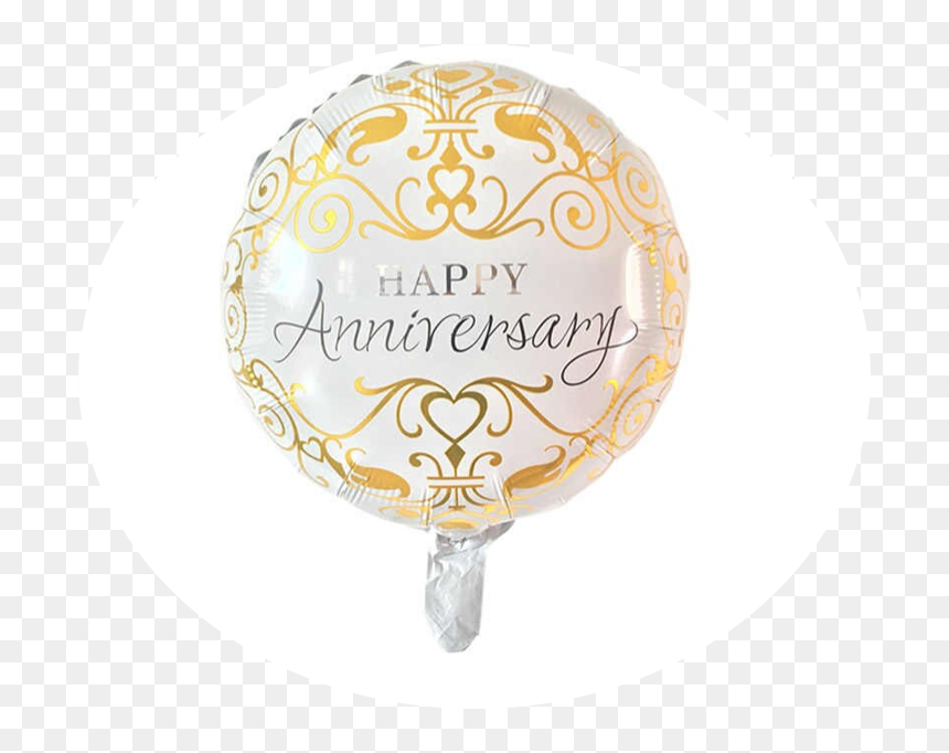 10 Year Anniversary Balloon, HD Png Download - gold streamers png