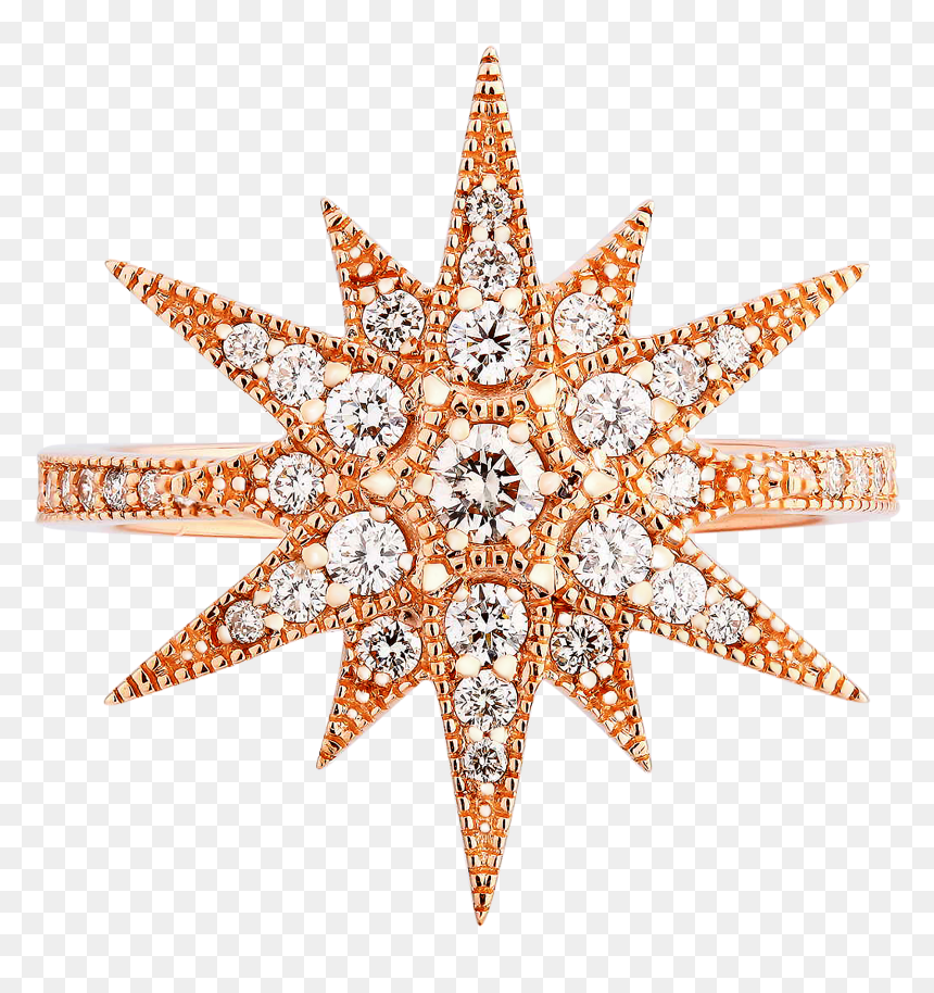 Starburst Diamond Ring - Stella Di Itten, HD Png Download - gold starburst png