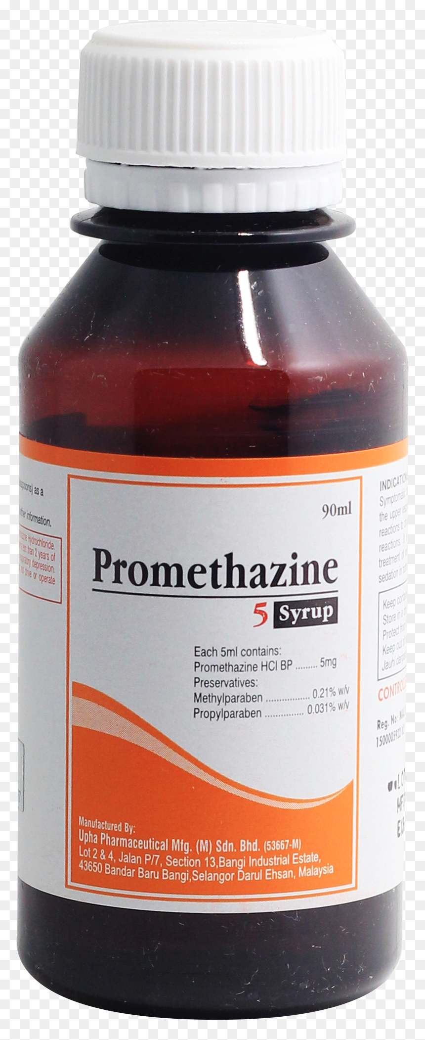 Promethazine 5mg Syrup - Glass Bottle, HD Png Download - promethazine png