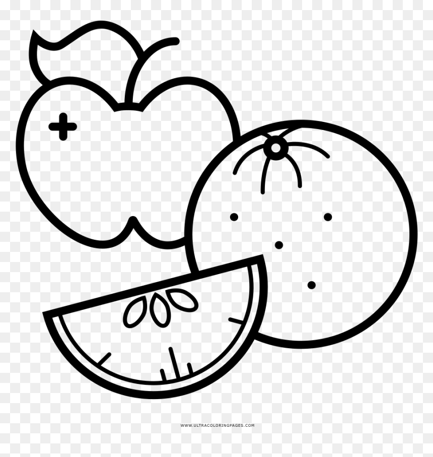 New Coloring Pages - Fruit Coloring Page Png, Transparent Png - book pages png