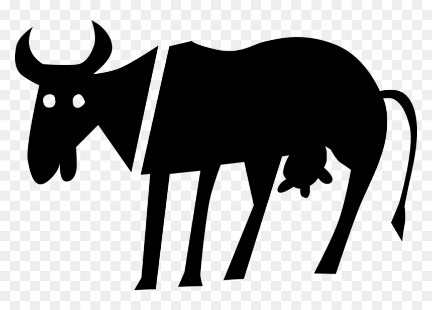 Vector Illustration Of Dairy Farm Milking Cow , Png, Transparent Png - cow vector png