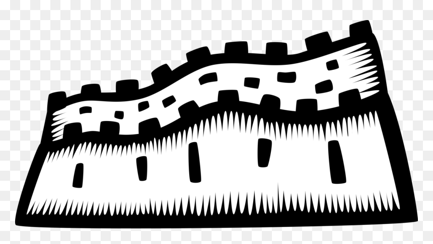 Vector Illustration Of Great Wall Of China Fortification - Illustration, HD Png Download - great wall of china png