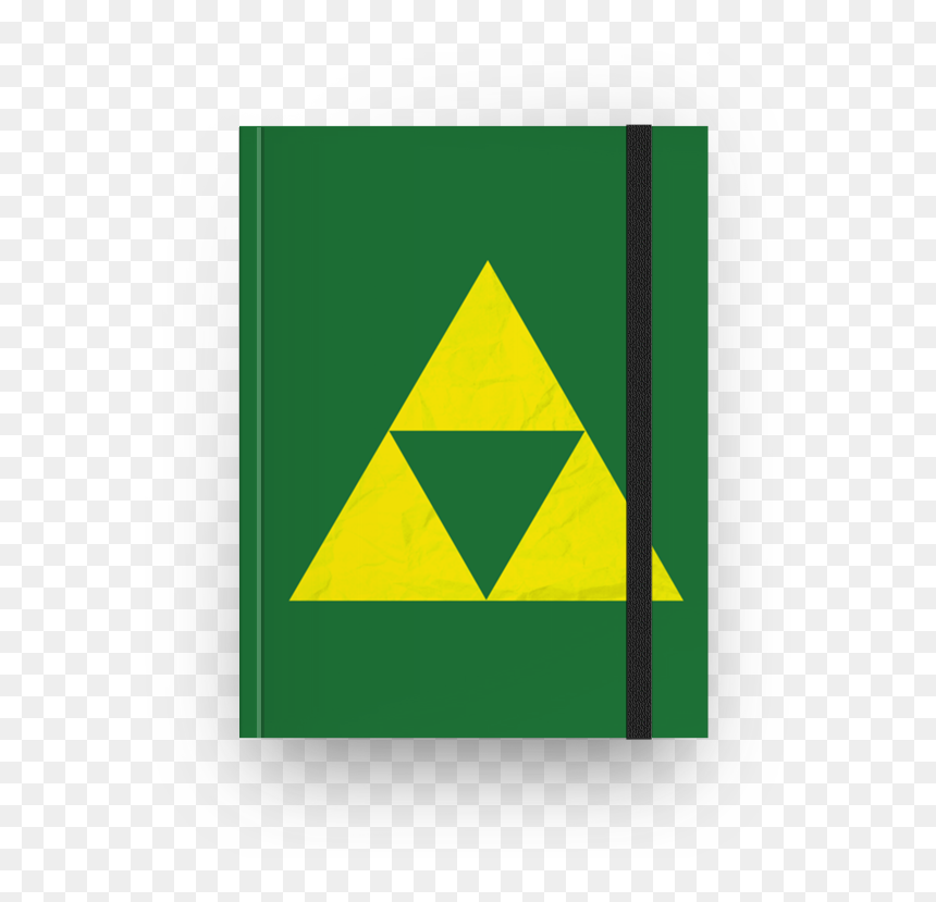 Caderno Tri Force - Triangle, HD Png Download - green triangle png