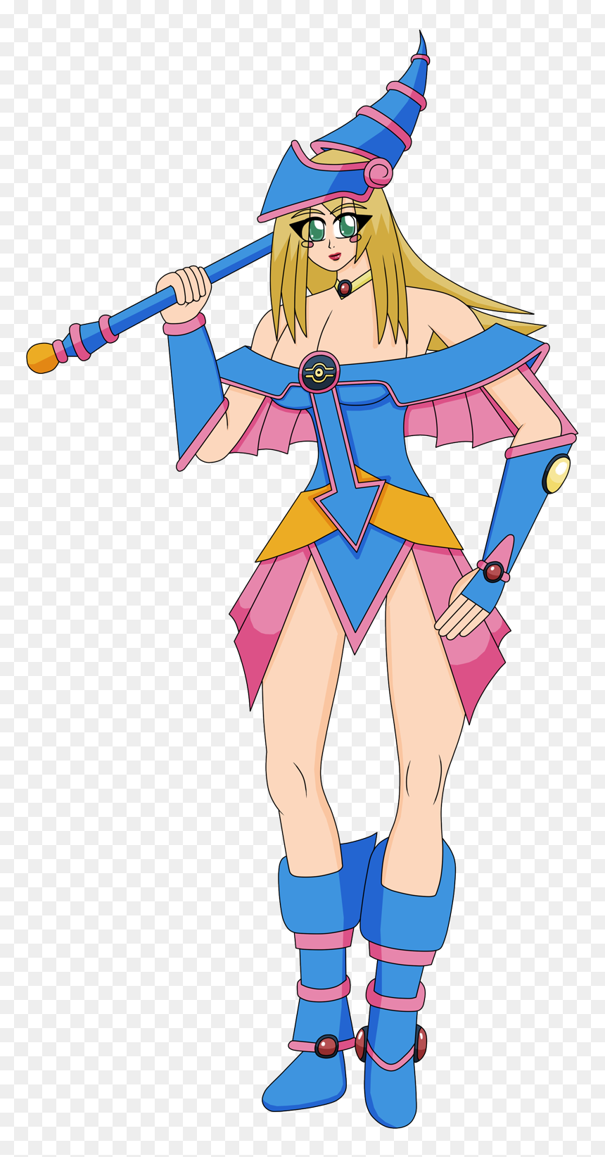 Dark Magician Girl - Cartoon, HD Png Download - dark magician girl png