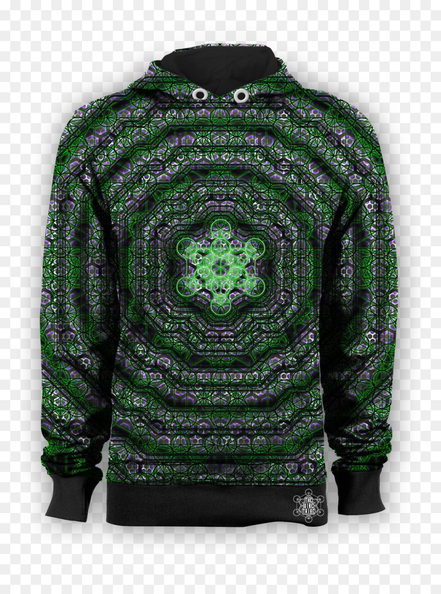 Green Metatron"s Cube - Sweater, HD Png Download - metatron's cube png