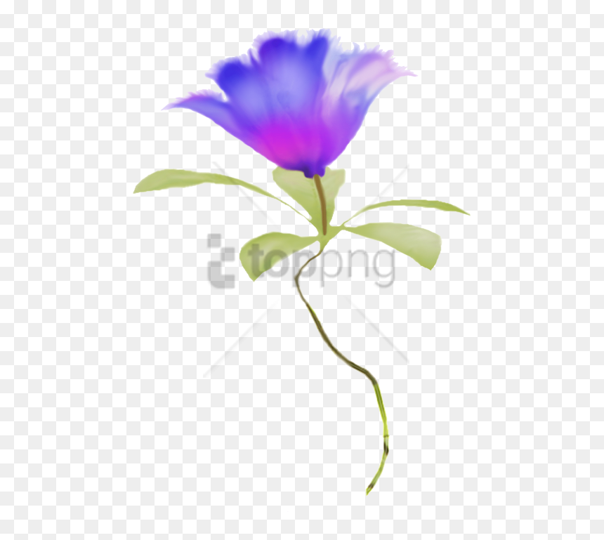 Free Png Watercolor Flower Blue Flowers Border Png - Clip Art, Transparent Png - free watercolor flowers png