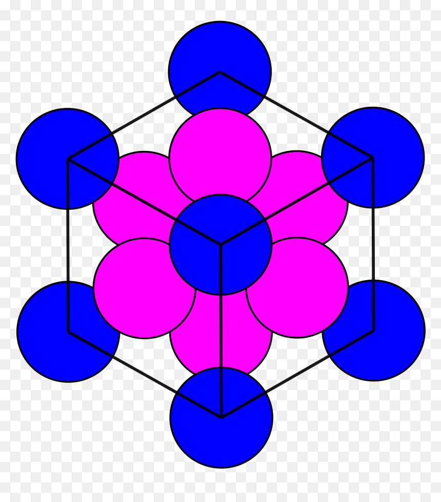 Black And White Snowflake Png, Transparent Png - metatron's cube png