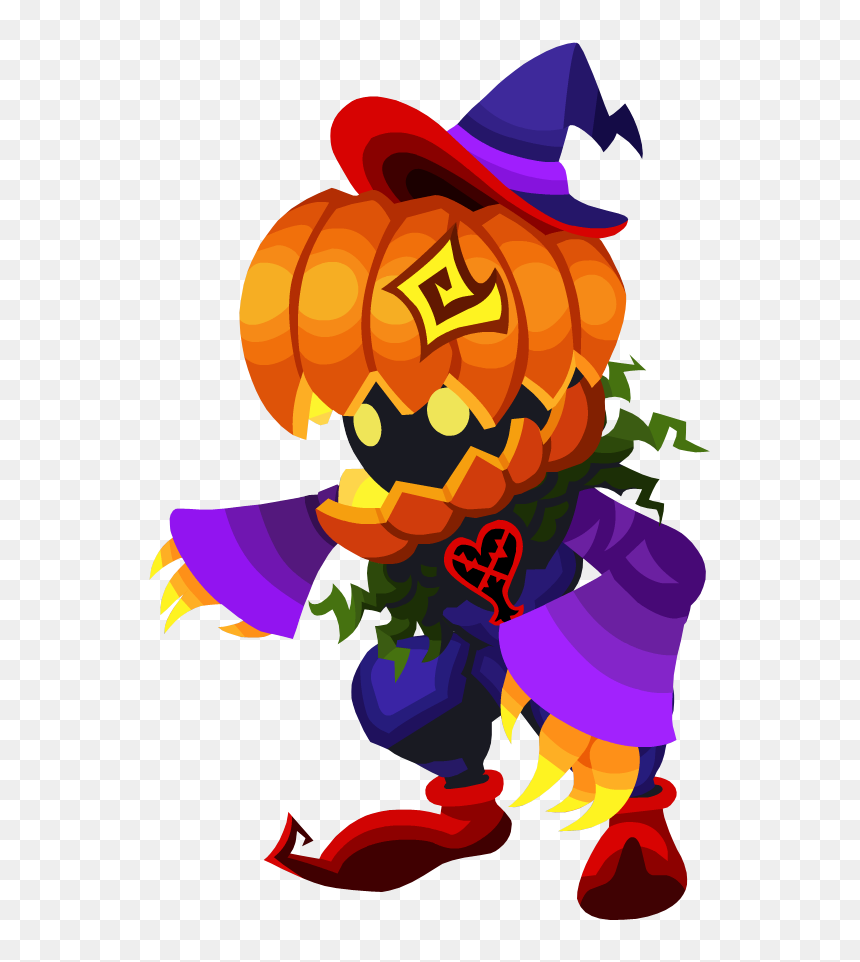 Pumpkin Soldier Khx - Kingdom Hearts Union Χ[cross], HD Png Download - cartoon pumpkin png