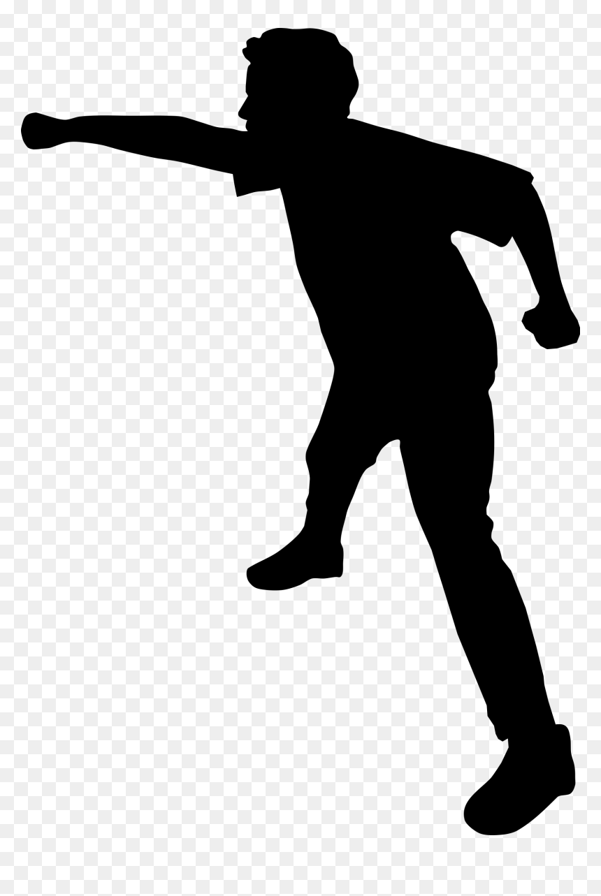 Boy Punching Big Image - Fight Silhouette Png, Transparent Png - man standing silhouette png
