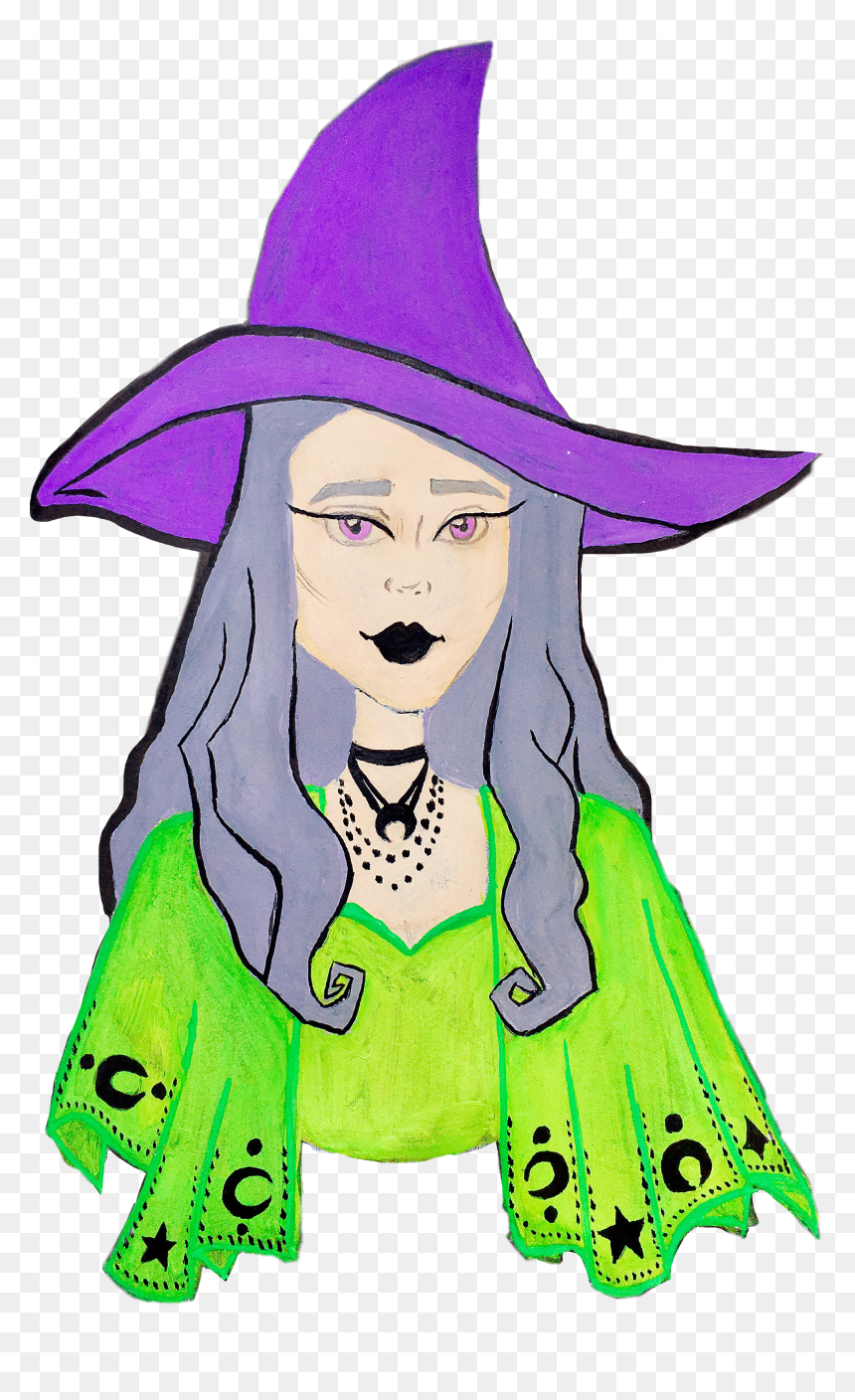 #witch #witches #witchesbrew #witchhat #witchstickers - Cartoon, HD Png Download - witches hat png