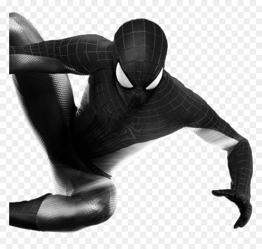 Download Spiderman Black And White Transparent Clipart - Black Spider Man Png, Png Download - black spiderman png