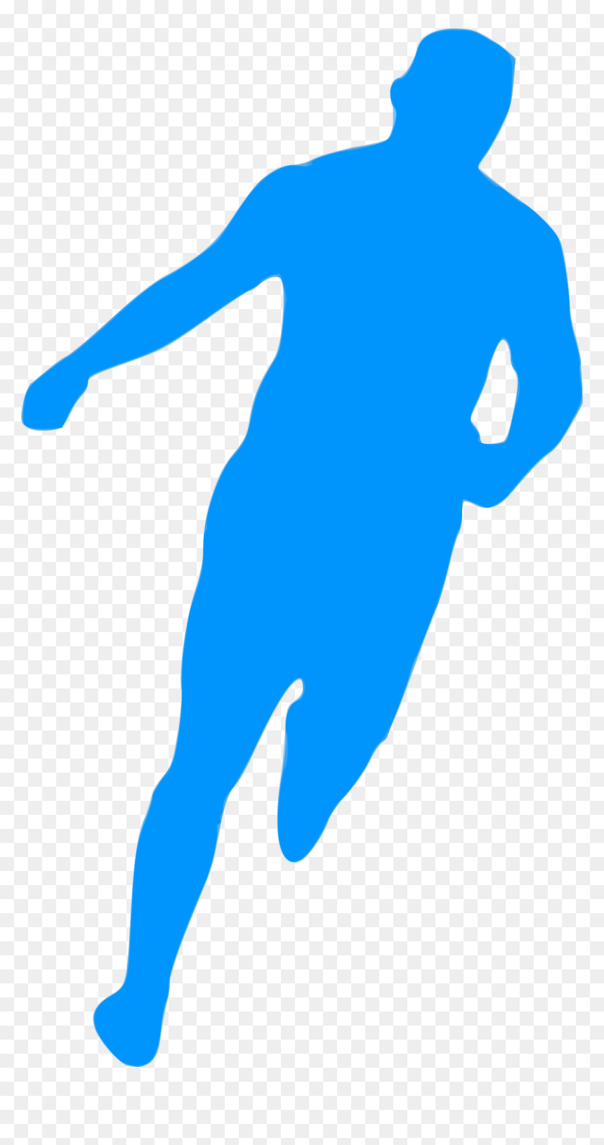 Transparent Football Silhouette Png - Soccer Player Running Transparent, Png Download - football silhouette png