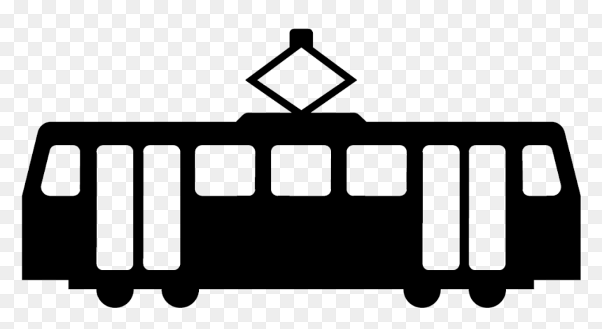 Clipart Train Icon - Trams Crossing Ahead Sign, HD Png Download - train silhouette png