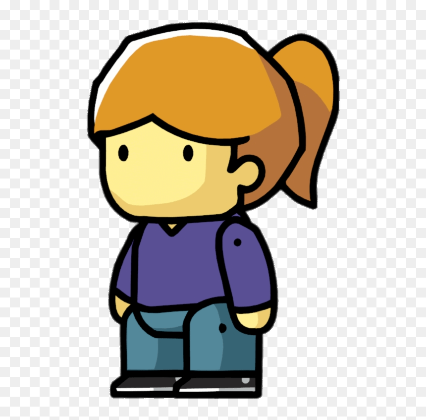 Scribblenauts Teenage Girl Clip Arts - Girl Png Scribblenauts, Transparent Png - hula girl png