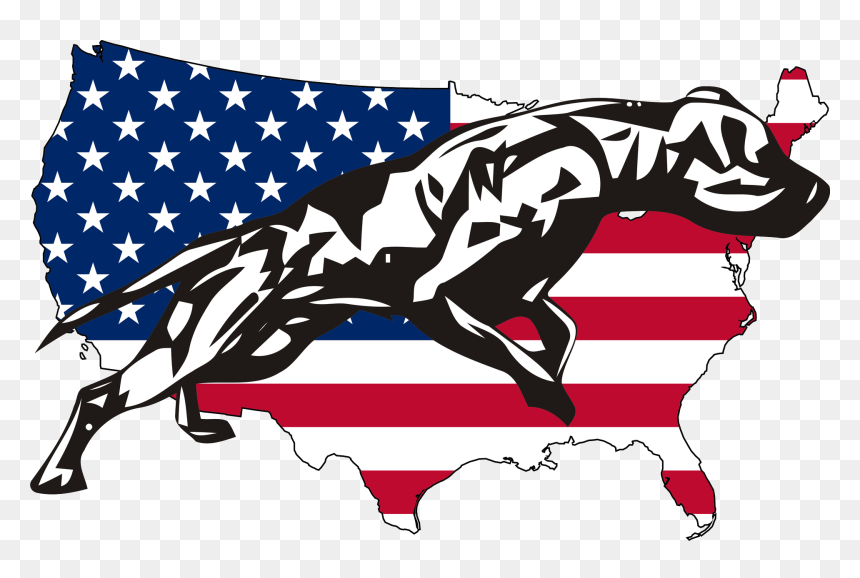 Usa Karte, Hundespiele, Pitbull, Stempeln - Usa Flag, HD Png Download - pitbull silhouette png
