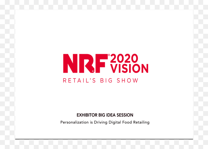 Nrf 2020 Vision Retail"s Big Show, Exhibitor Big Idea - Graphic Design, HD Png Download - big show png