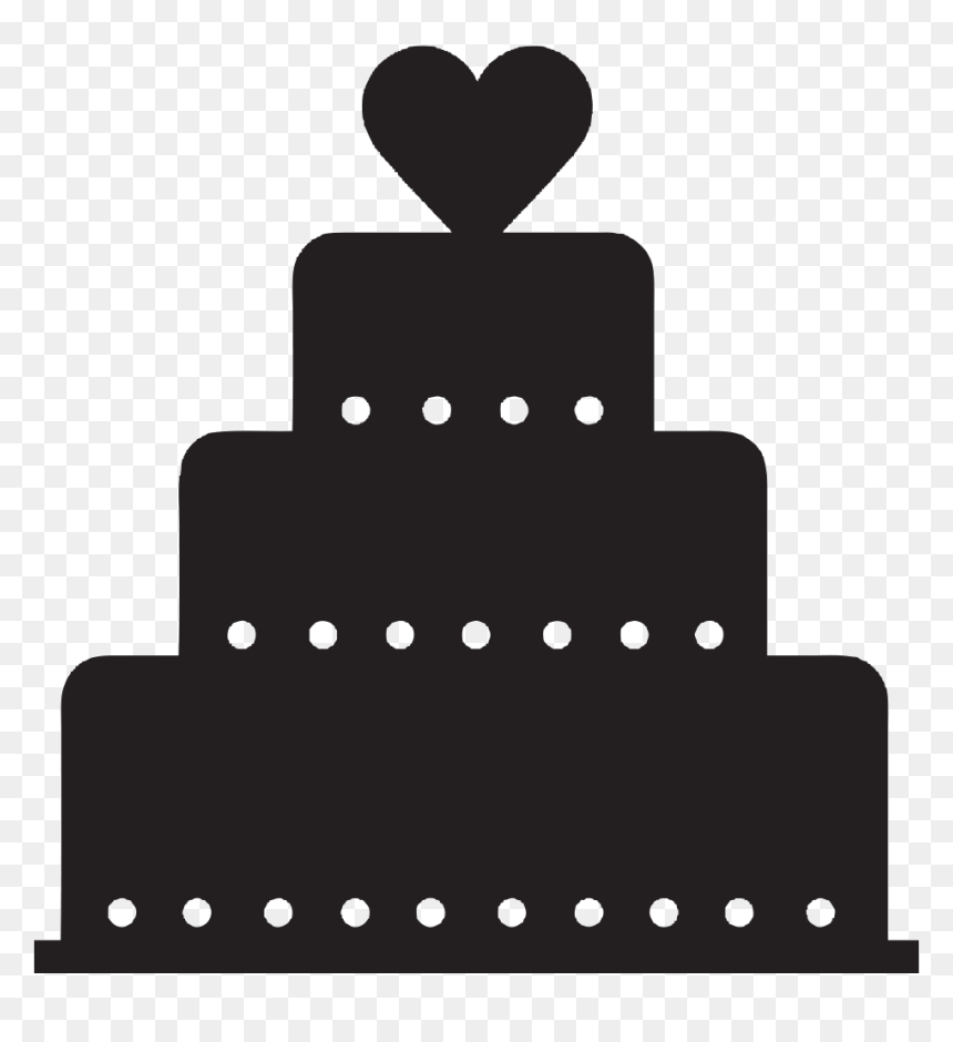 Wedding Party Silhouette Png - Transparent Wedding Cake Silhouette Png, Png Download - wedding silhouette png