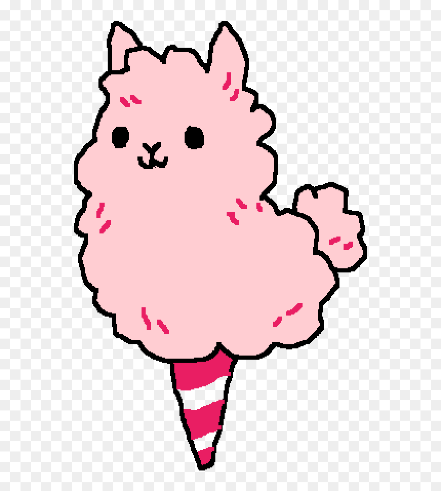 Transparent Llamas Png - Kawaii Llama Cotton Candy, Png Download - llamas png