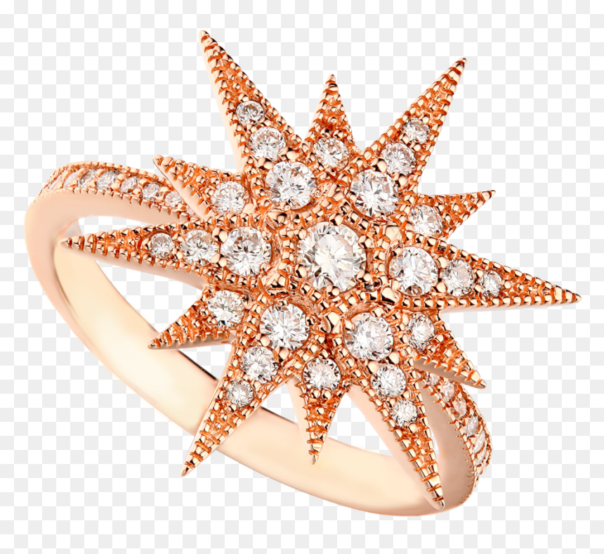 Starburst Diamond Ring - Crystal, HD Png Download - gold starburst png