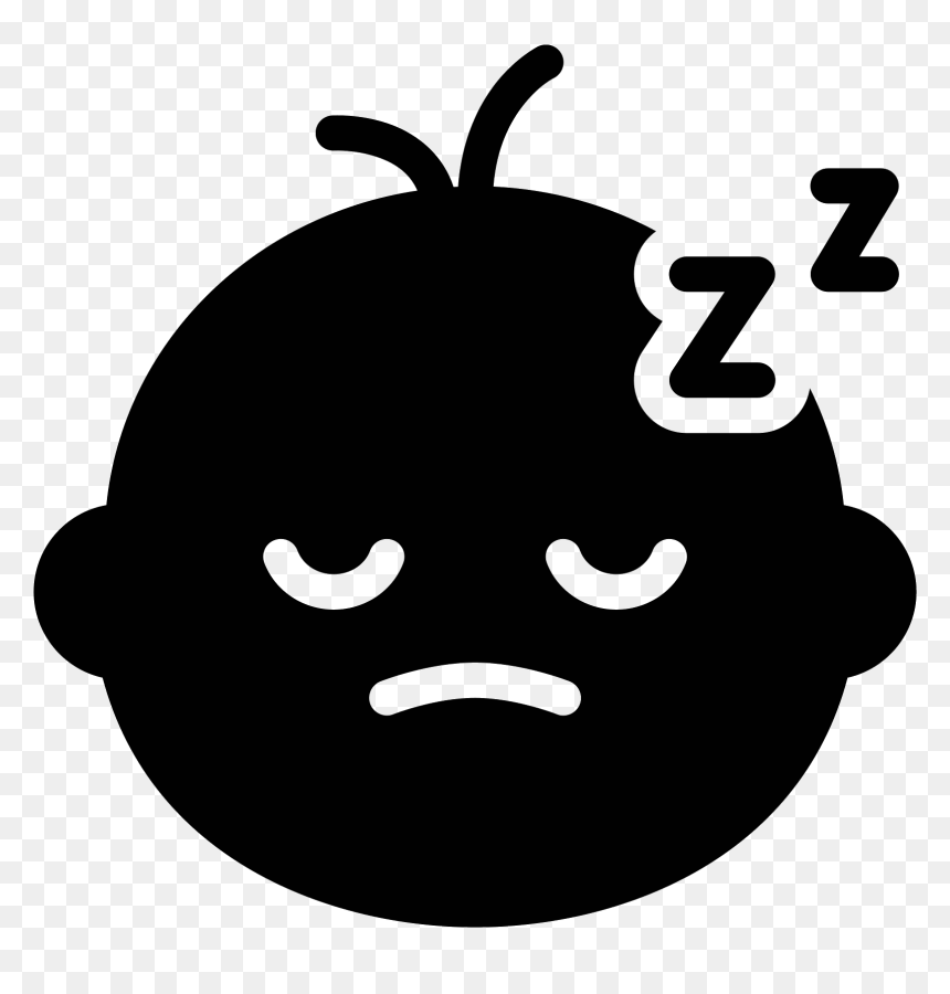 Sleeping Baby Filled Icon - Emoticon Negro Durmiendo, HD Png Download - sleep icon png