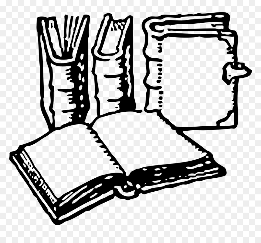 Books Leather Bound Free Vector Graphic On - Books Black And White Clipart, HD Png Download - book pages png