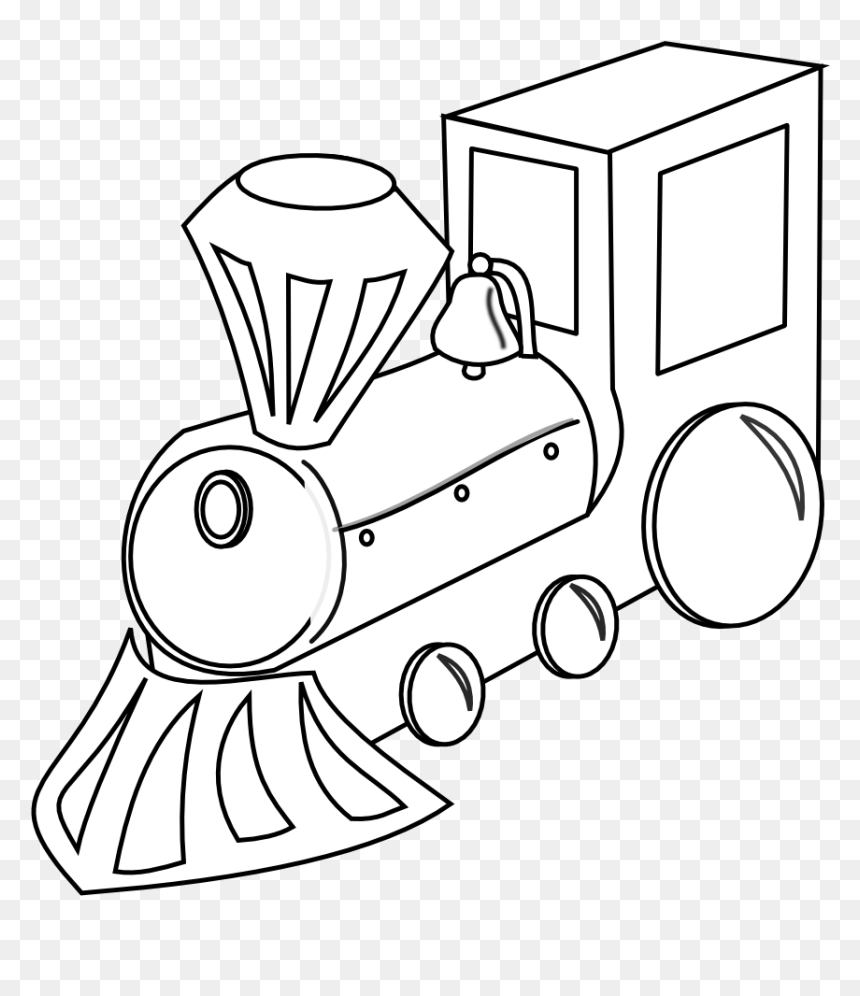 Vector Freeuse Toy Train Clipart Black And White - Train Clipart Black And White, HD Png Download - train silhouette png