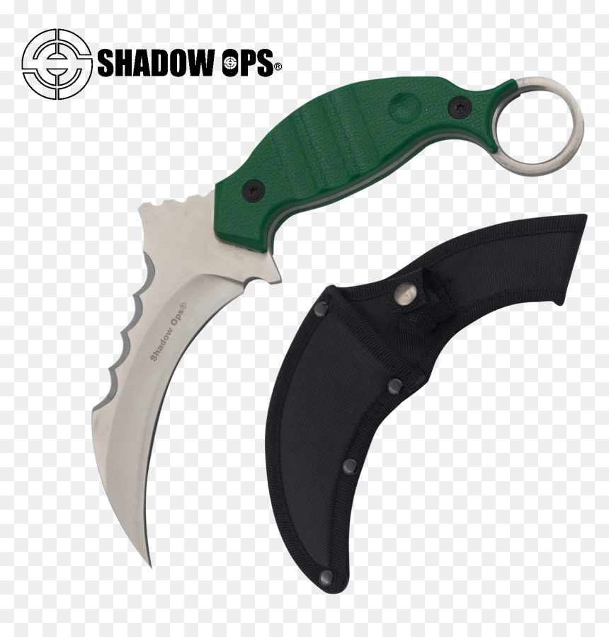 Fixed Blade Karambit Combat Knife With Sheath, , Panther - Combat Knife, HD Png Download - karambit png
