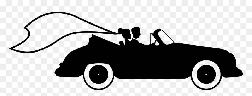 Wedding Car Svg Cut File - Wedding Car Clip Art, HD Png Download - wedding silhouette png