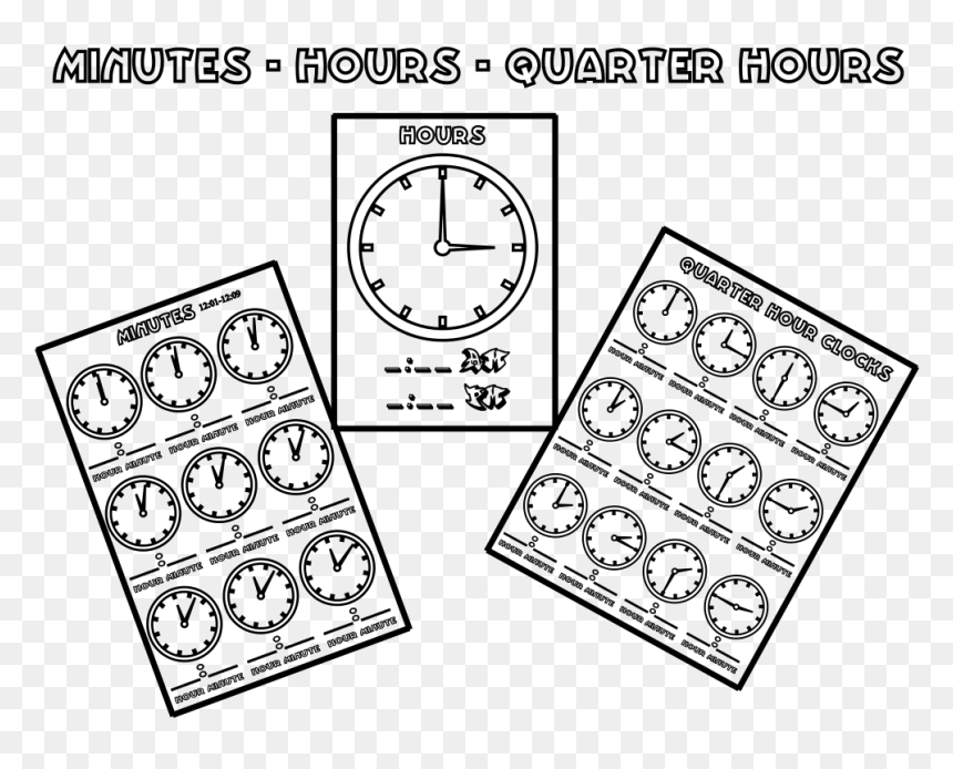 File Tell Time Clock Cover At Coloring Pages For Kids - Cartoon, HD Png Download - book pages png